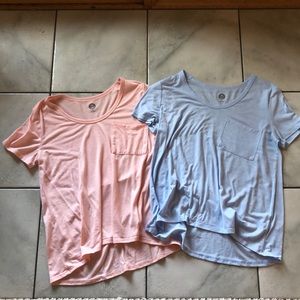 2 SO Pink and Blue Relaxed T Shirt